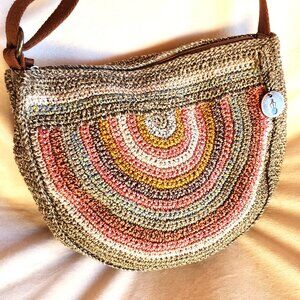 The Sak Ryder Crescent crossbody bag crochet multicolor